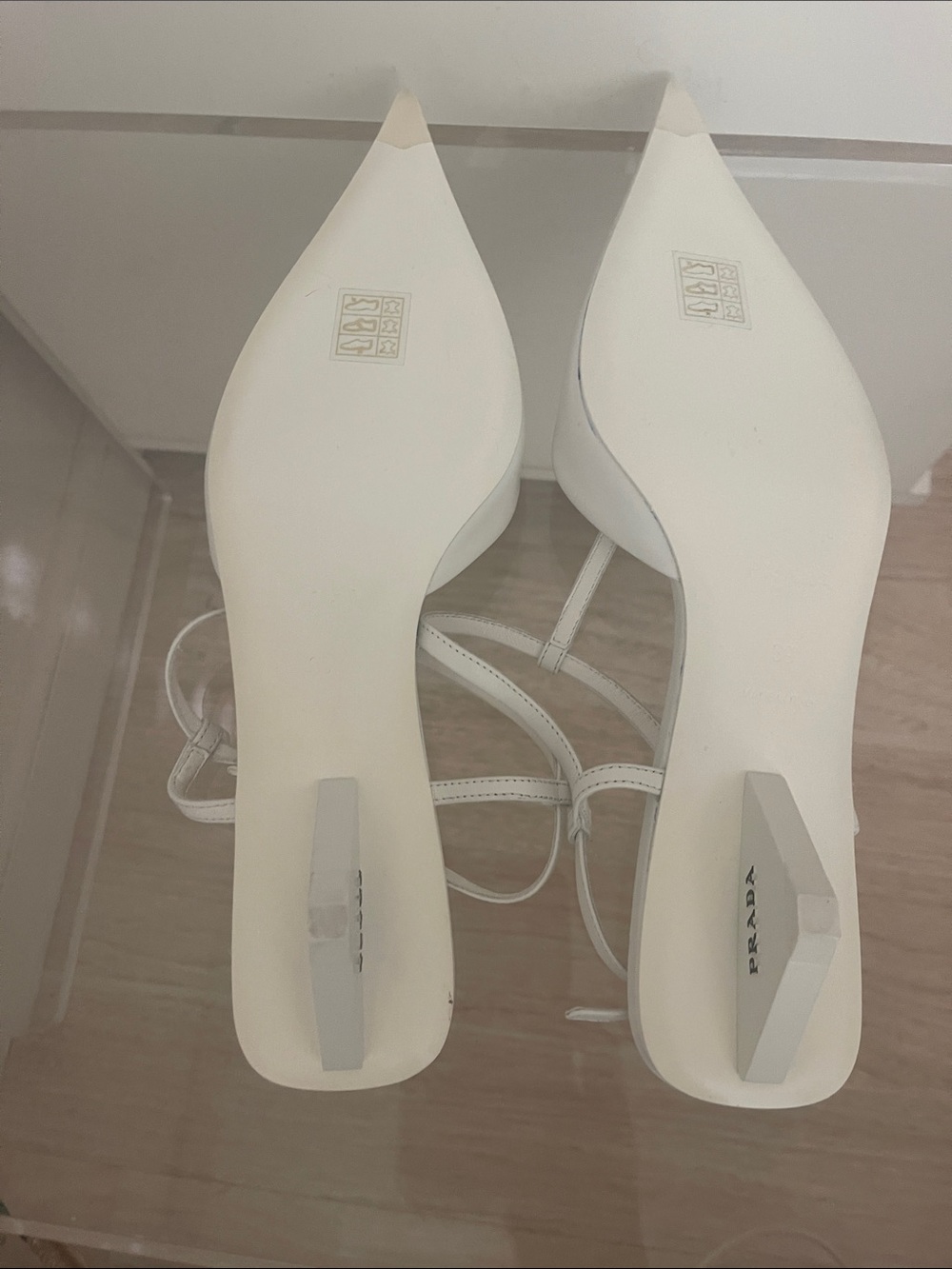 Prada white Modellerie kitten toe heel pump size 39 - Picture 3 of 9